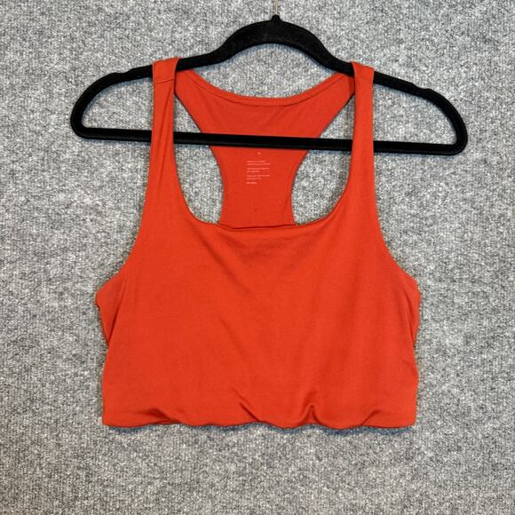 Girlfiend Collective Sports Bra Womens Medium Orange Paloma Racerback Athleisure - Picture 1 of 6